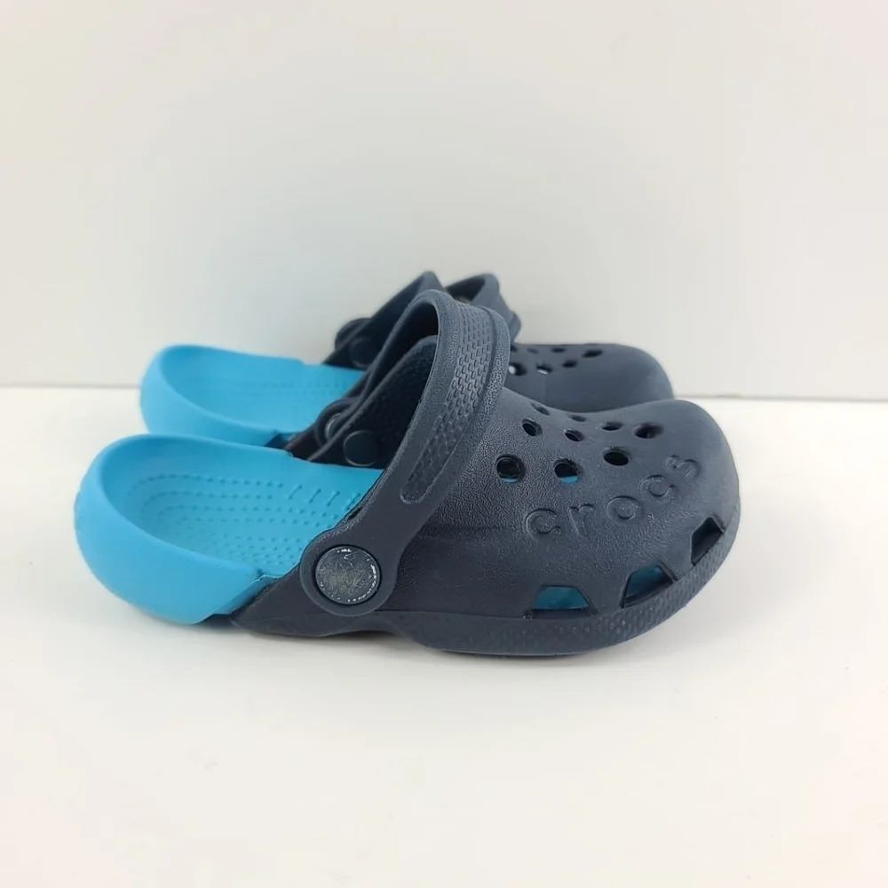 Crocs kids clog sandals blue Sz C10